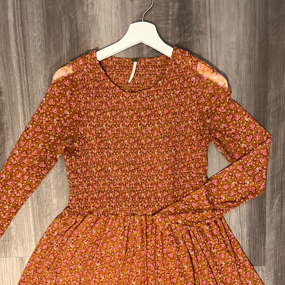 Long Sleeve Ditsy Floral Maxi Dress